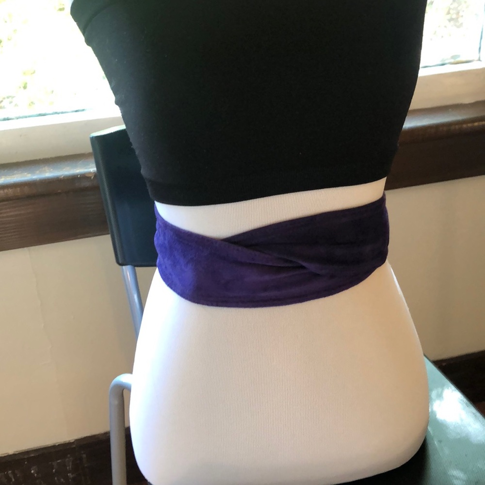 Georgiou vibrant purple suede wrap belt